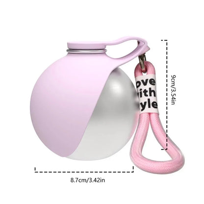 285ML Leak-Proof Feeder Dogs Bottle,Portable Dog Drinker 2-In-1 Stainless Steel Silicon Lightweight Travel Pet Supplies